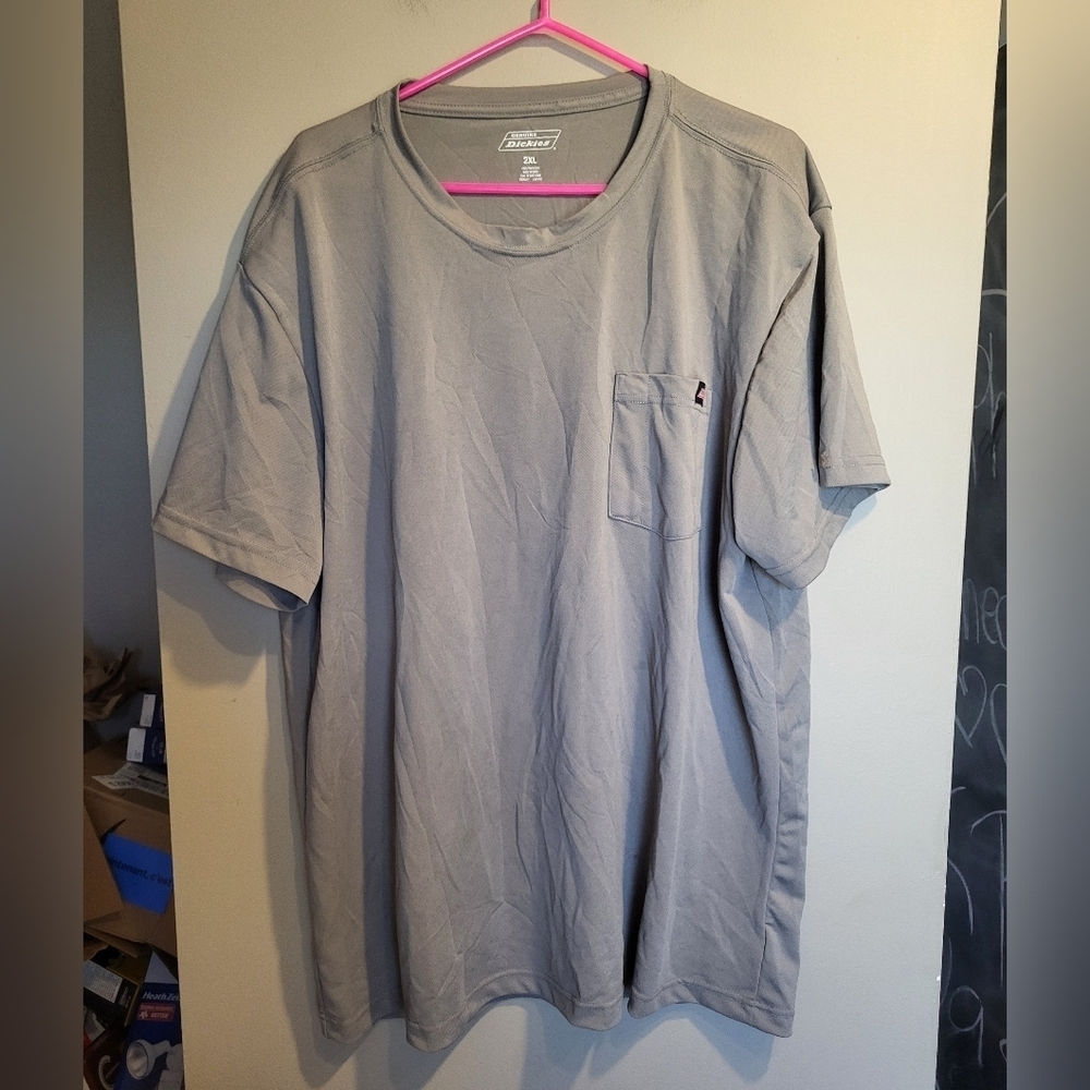 Dickies Gray Men's Short Sleeve Tee, Size 2X